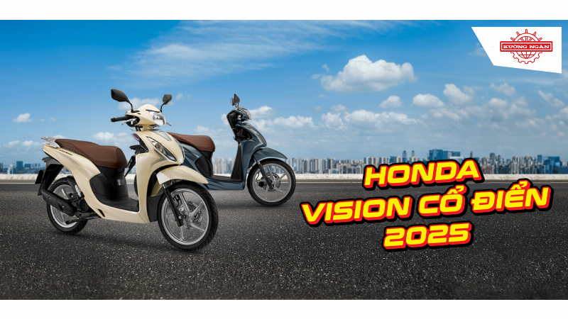 Nguoi lai xe Honda Vision phien ban tieu chuan tren duong pho Viet Nam